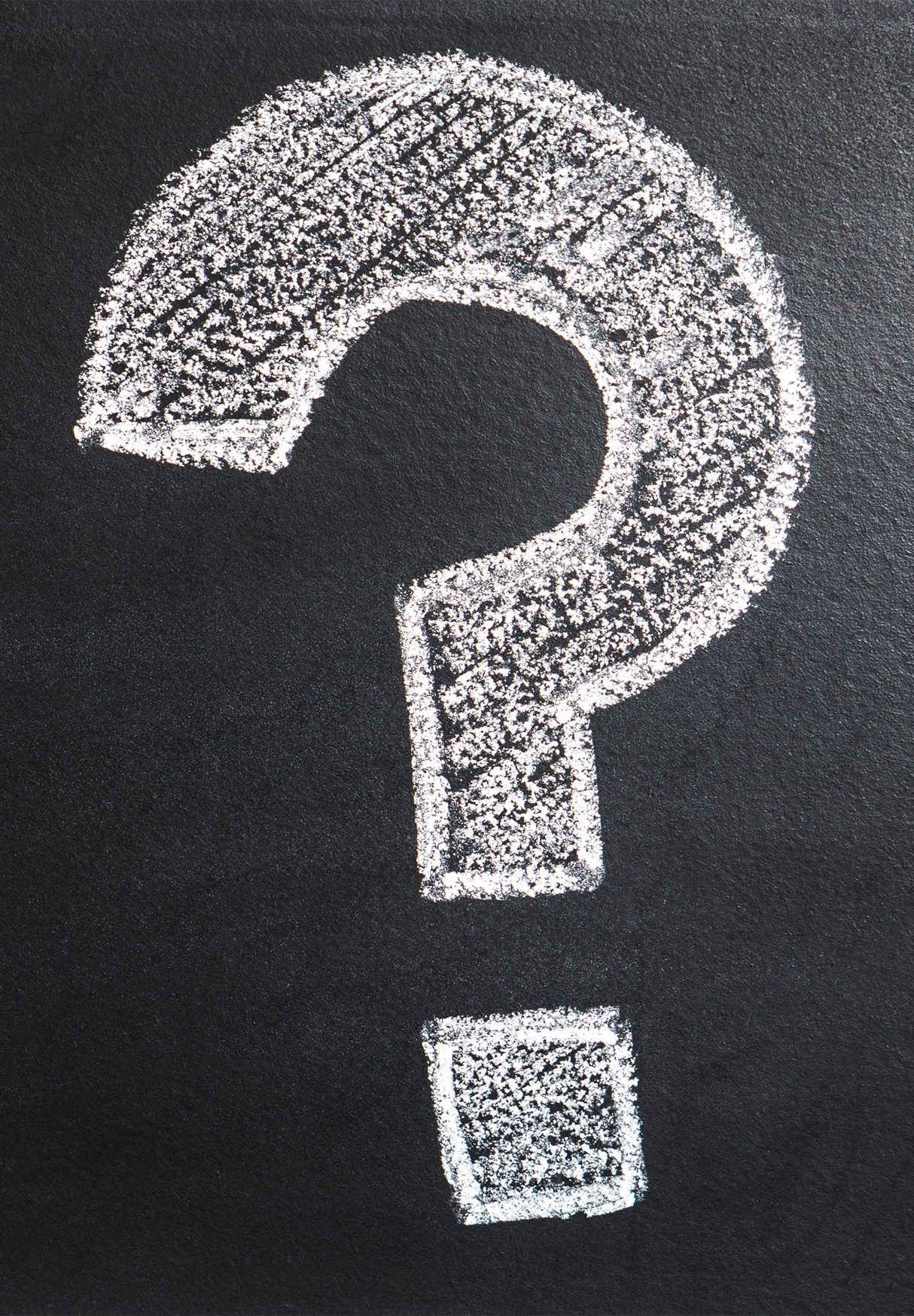 Question Mark on blackboard